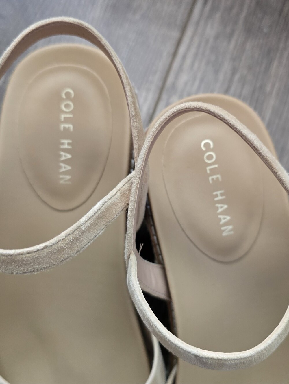 Cole Haan Sandals Womens 7 Tan Sesame CloudFeel Espadrille Wedge Comfort Boho - Picture 4 of 10